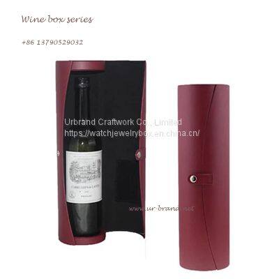 Custom Bottle Shape Round Wine Packaging/Red Wine Gift Box Price