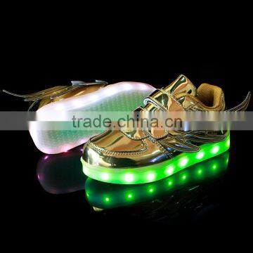 2016 New Products Cool fashion rechargeable LED light up kids shoes, hot sale high quality LED shoes kids running sneaker