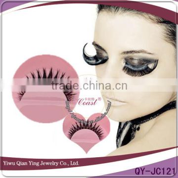 long thick cosmetic synthetic fiber false eyelashes