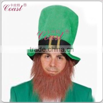 New St patrick day Green carvinal hat with beard