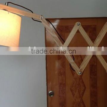 Nordic folding wood wall lamp