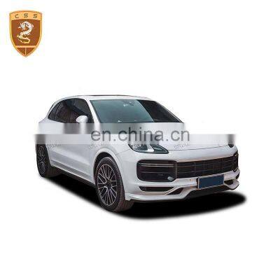 Promotional price carbon front splitter rear diffuser for Pors-che Cayenne 9Y0 to Techart style