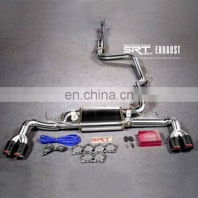 auto exhaust system for honda jade 304 steel exhaust catback with quad double tip