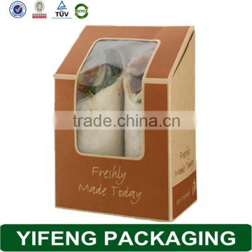 Disposable paper sandwich box , Sandwich wedge, Cake box