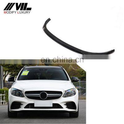 Modify Luxury W206 C Class Carbon Fiber Front Spoiler Lip for Mercedes Benz C205 A205 C43 AMG Sedan 4-Door 2019-2021