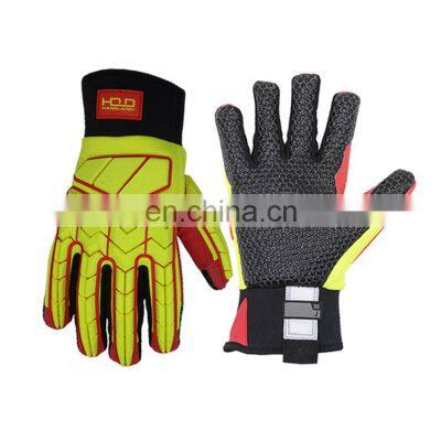 HANDLANDY HPPE Palm Anti Impact Cut Resistant Military Hard Working Impact Mechanic Gloves Construction Work Gloves