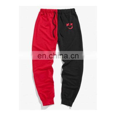 Wholesale custom LOGO Amazon plus size casual sports sweatshirt trousers asymmetric jogger sweatpants