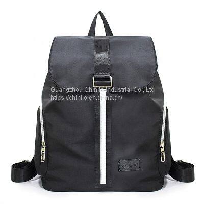 Black Leisure Business Travel Backpack Multi Functional Comfort Polyester Woman Backpack Factory custom Logo Bag CLG18-102