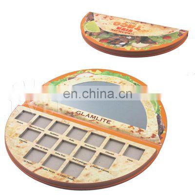 customized semicircle shape cosmetic empty palette packaging creative food palette