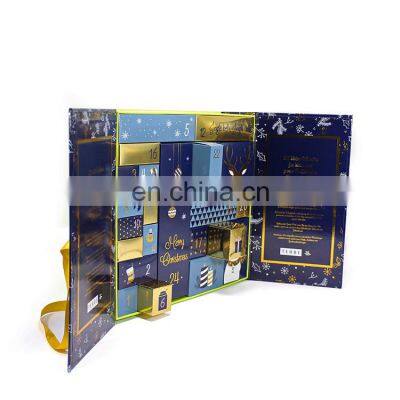 Magnetic Cosmetics Advent Calendar Refillable Paper Packaging Advent for Beauty Product, Makeup, Gifts, Accessories