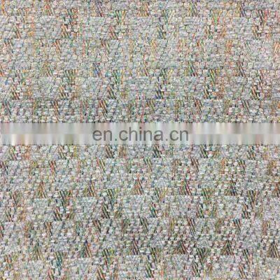 Polyester Chenille Geometric Jacquard Fabric From Stock photo-4