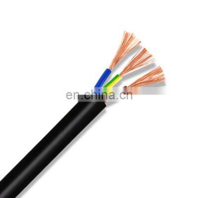 Factory Price Electric Wire Flexible Cord Black Pvc Jacket 3 Core 0.5Mm Power Wire