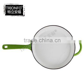 Lightening Green Hot sale Cast Iron Enameled plate Lightening red enamel cast iron non-stick frying pan manufacturer china