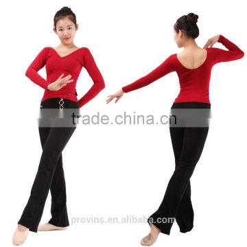 2543 Black Women Dance Long Pants, Down Pant, Women Down Pants