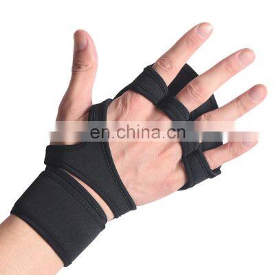 Wholesale Men Gym Weight Lifting Fitness Gloves Workout Gloves Wrist Wraps Silicone Gel Full Palm Protection Customized Logo Gym photo-2
