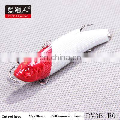 Sea Bass Fishing Lures Wholesale Fish Hunter DV3B VIB 70MM 18G Lures Fishing Bait Minnow Lure Trout photo-5