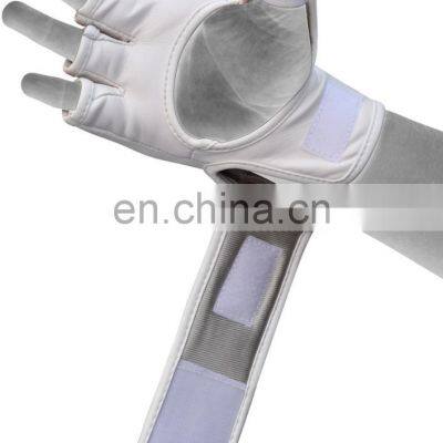 Custom Design Professional Punching Training MMA Half Finger PU Leather Boxing Gloves photo-4