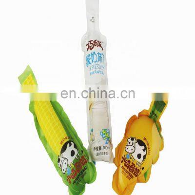 Custom  printed bottle shape juice colorful pouch
