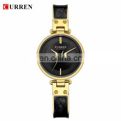 CURREN 9058 Hotsale Waterproof Woman Bracelet Wrist Steel Casual Women's Wristwatch