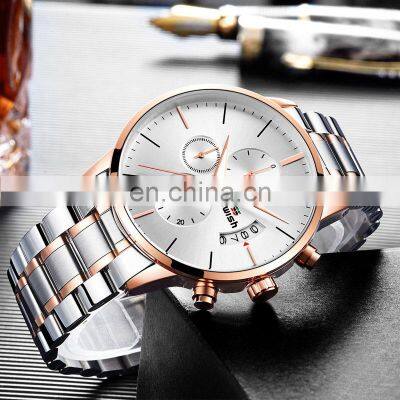 SWISH SW917 Brand Men's Watch Imported Quartz Movement Rolling Date 30M Waterproof Simple Wind Stainless Steel Men Sports Watch photo-4