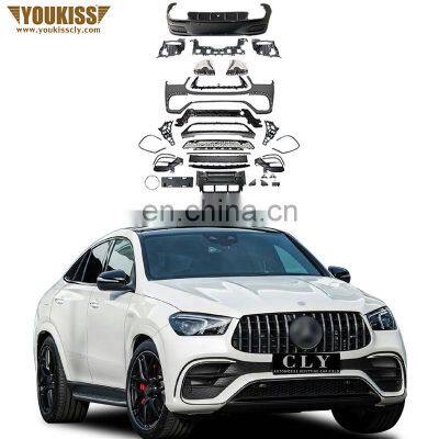 Genuine Car Bumpers For 2020 2021 Benz GLE Coupe C167 V167 Upgrade GLE63 AMG Front Car Bumper Grill Diffuser Tips