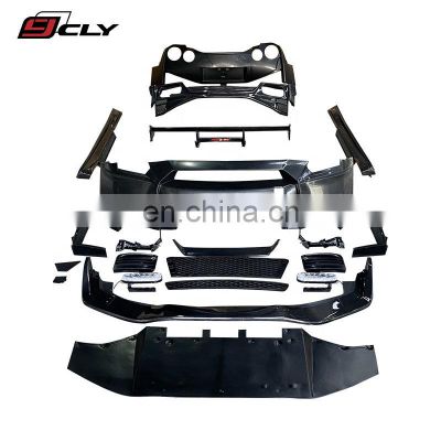 Front Rear Car Bumpers For Nissan GT-R Upgrade NISMO PP Carbon Front car bumper Side Skirt Rear car bumper Front Lip Diffuser