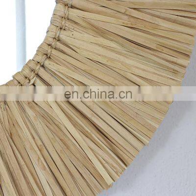 Wholesale Seagrass Wall Mirror Bohemian in Natural Straw Sun Mirrors Wall Decor Best Price Woven Vietnam Supplier photo-5