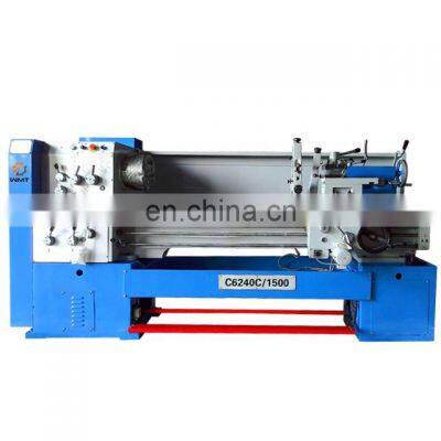 C6240C 52 mm spindle bore manual lathe machine with CE for metal working