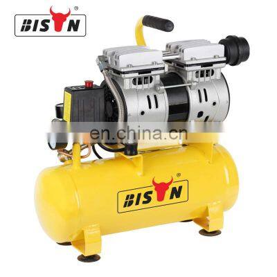 Bison China 230V 50Hz 0.75 Hp 0.55Kw 3/4Hp Oil Free Portable Air Compressor