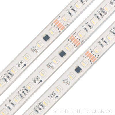 DMX512 RGBW DC24V/12V Factory Custom Length Voltage Waterproof Level Addressable Rgbw Led Strip photo-3