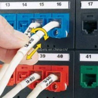 Rotating Cable Wire Labels Self Laminating Rotating Labels