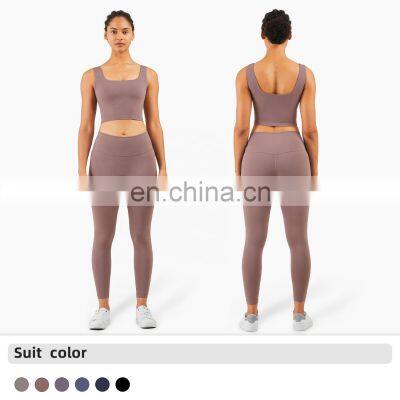 LOLOLULU Plus Size Gym Set Women Workout Suit Sport Bra And Fitness Leggings Yoga Set