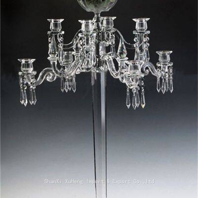 9 Heads Candle Holder Wedding Decoration Centerpiece Candelabrum Luxury Clear Glass Crystal Candelabra parts9 Heads Candle Holder Wedding Decoration Centerpiece Candelabra Luxury Clear Glass Crystal Candelabra Parts