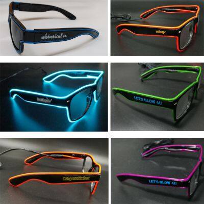 Bar party decoration luminous lights EL LED light up sunglasses wholesale
