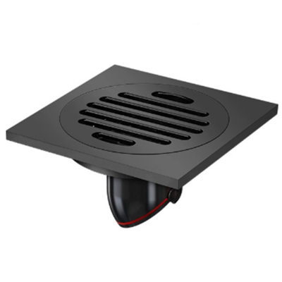 Modern 4 Inch Square Full Brass Main Body Floor Drain Factory Price Insect Proof Backflow Proof for Kitchen Bathroom Shower