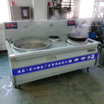 Factory Canteen Induction Wok Stove - Deru 12-35KW Double-Burner Cooking Station, High-Capacity Deep Fryer Customizable Upon Request photo-4