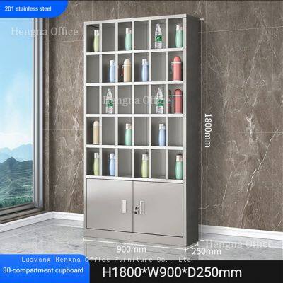 Water Bottle Rack | Stainless Steel Cup Storage Unit With Anti-Collision Rubber | for Gym Locker Room photo-2