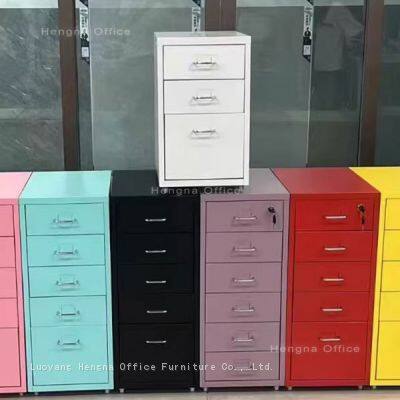 Multi Drawer Craft Storage Cabinet | Colorful Metal Organizer For Art Studio, Sturdy, With Label Holders