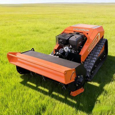 Vigorun Электрический дистанционно управляемый 4-тактный самодвижущийся газонокосилка Многофункциональный транспортный средство MTSK800 для крутых склонов и грубых участков