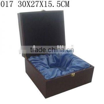 100% Factory Manufacture High Glossy Painted Wood Jewelry Gift Box Lining Satin with Hinge W1017