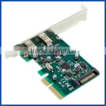 Desktop USB 3.1 Type C Controller Card PCIE x4 to Daul USB3.1 Type C 10Gbps Expansion Card photo-2