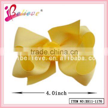 2015 New Special Design 4 Inch Ribbon Bow Green Hair Accessories (XH11-1176) photo-4