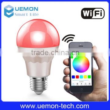 2016 Phone remote wifi 7W led bulb light, smart led bulb