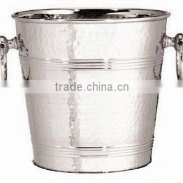 Aluminum Hammered Champagne Ice Bucket