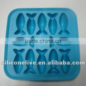 Funny Fish Silicone Ice Cube Tray whit be printing