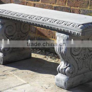 High Quality Patio Furniture Cast Stone Antique Magnesium Oxide Garden Bench For Sale