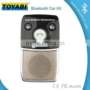 Solar bluetooth handsfree car kit for music playing and answering calls HF-710