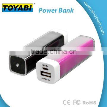 2015 hot-sell Lipstick Design Acrylic Tube Pormotional Power Bank