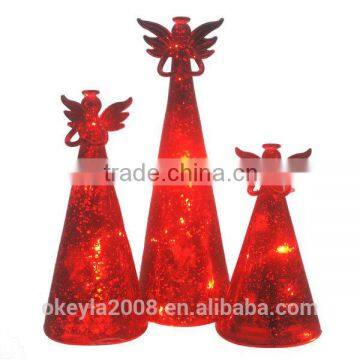 Hot sale fancy glass angel light christmas decoration