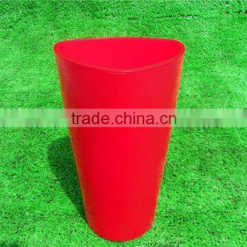 High Red Plastic Flower Pot
